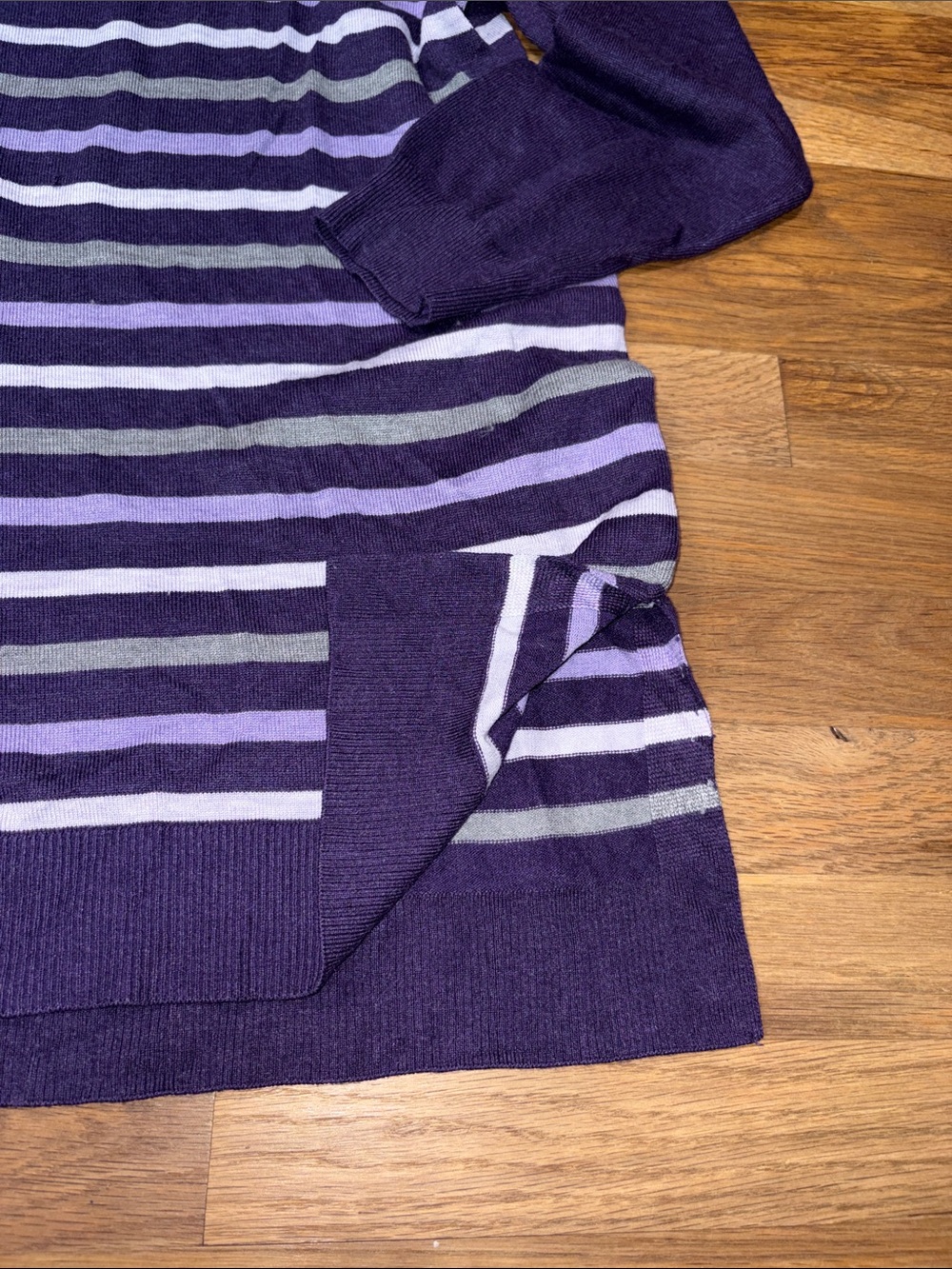 LANE BRYANT purple knit pullover sweater - Picture 5 of 8
